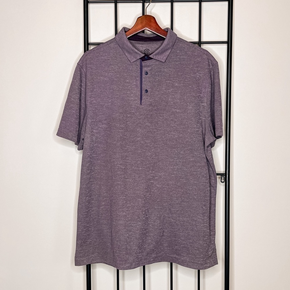 Champion Dusty Purple Collared Polo Shirt Sz L